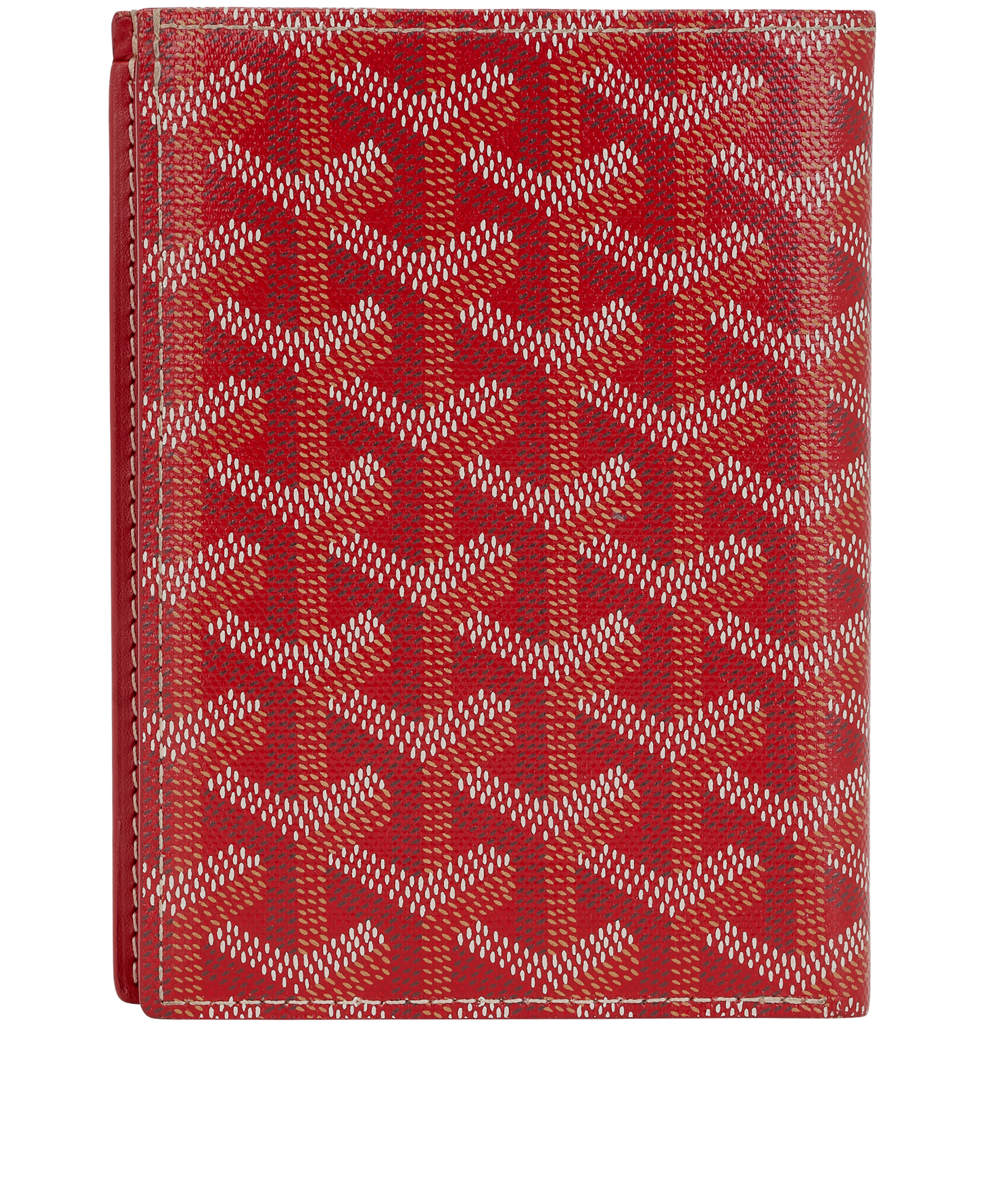 Goyard Grenelle Passport Cover, &pound;350, Accessories, Red, Canvas/Leather, Back view